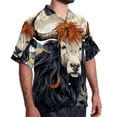 thumbnail image 2 of Yak Men's Short Sleeve Button Down Poplin Casual Beach Shirts, 2 of 6
