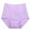 Purple, variant on Elainilye Fashion Women Underwear Solid Lace Plus Size Underwear High Waist Leak Proof Cotton Crotch Shorts Underwear Panties,Red
