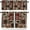 Cottage-9, variant on Retro Rustic Style Curtain Set, Moose Deer Bear Leaf Tree Country Style Farmhouse Window Valances and Tier Set for Kitchen Living Room Café Décor