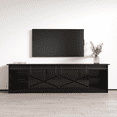 thumbnail image 4 of Granero BL-EF Fireplace TV Stand for TVs up to 90", Modern High Gloss 79" Entertainment Center, Electric Fireplace TV Media Console with Storage Cabinets, 4 of 6