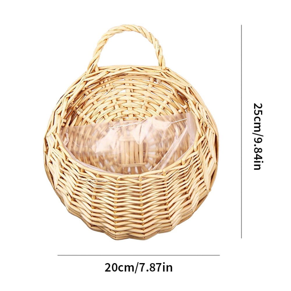 Clearance!!Hanging Planter Basket Handmade Hanging Indoor Outdoor Home Garden Rattan Flower Pot Wicker Rattan Flower Basket