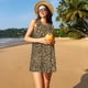 thumbnail image 3 of Fotbe Leopard Print Vestido de Verano sin Mangas para Mujer – Vestido Midi Línea A, Estilo Camiseta Floral, Vestido Playero Casual y Fluido, 3 of 7