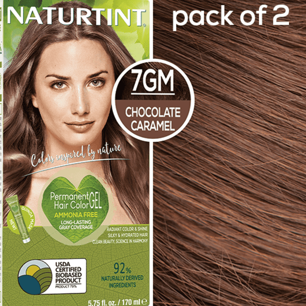 Naturtint Permanent Hair Color - 7GM Chocolate Caramel - Pack of 2 -  