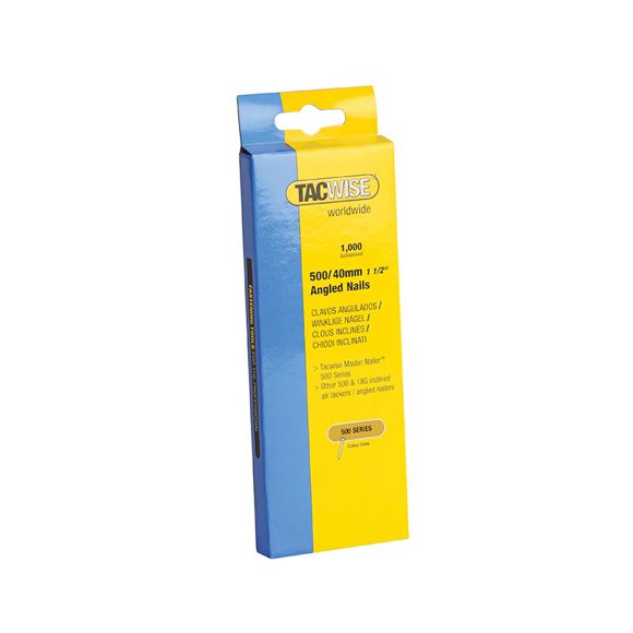 Tacwise - 500 18 Gauge 40mm Angled Nails (Pack 1000)