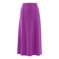 thumbnail image 4 of Arlun Women's Maxi Skirts Elegant High Waist H Line Long Straight Long Skirts Casual Solid Color Simple Stylish Floor Pencil Skirt with Pockets Purple XL, 4 of 4
