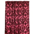 thumbnail image 2 of Flocking Damask Taffeta Window Curtain 56 Inch Wide Coral, 2 of 3