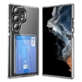 thumbnail image 6 of ELEHOLD for Samsung Galaxy S24 Ultra Clear Case with Back Card Holder,Transparent Crystal Clear Anti-yellowing Hard Acrylic TPU Bumper Card Slot Slim Shockproof Case for Samsung Galaxy S24 Ultra, 6 of 9