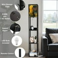 thumbnail image 4 of Arts Floor Lamp with Shelves Corner Bookshelf Lamp for Living Room Bedroom Office Decor, Intricate Western Town Scene Sunrise Art LED Modern tall Lamp with 3 Color LED Bulb, 4 of 5