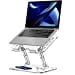 thumbnail image 3 of Acrylic Laptop Stand for Desk Clear Laptop Riser Adjustable Height Lpoake White Computer Stand for Laptop Compatible with 10 to 15.6 Inches Laptops(Transparent), 3 of 15