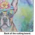 thumbnail image 3 of Boston Terrier Hippie Dawg Glass Cutting Board Large 12 in x 15 in, 3 of 5