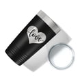 thumbnail image 5 of Love Tumbler Valentine's Day Heart Travel Mug Insulated Laser Engraved Coffee Cup 20 oz Black, 5 of 5