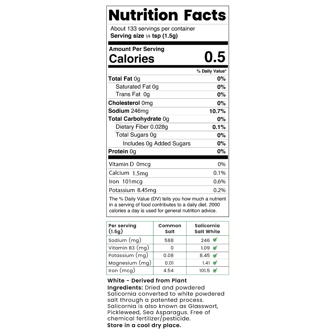 SaltWise Low Sodium Salt Substitute, 50% Less Sodium, Vegan & Kosher, 100% Natural, No Additives, Pack of 2