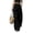 Black #004, variant on Womens Linen Wrap Pants Thai Fisherman Yoga Beach Hippie Lightweight Gauze Loose Pant Summer Business Casual Trousers, S