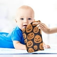 thumbnail image 5 of SKYSONIC 3 PCS Halloween Orange Pumpkins Baby Muslin Washcloths, Face Towel Burp Cloths Ultra Soft Absorbent Cotton Bath Wipes Towels for Newborn Boys Girls, 5 of 7