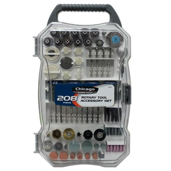 Chicago Power Tool 63557 Rotary Tool Accessory Set - 208 Piece