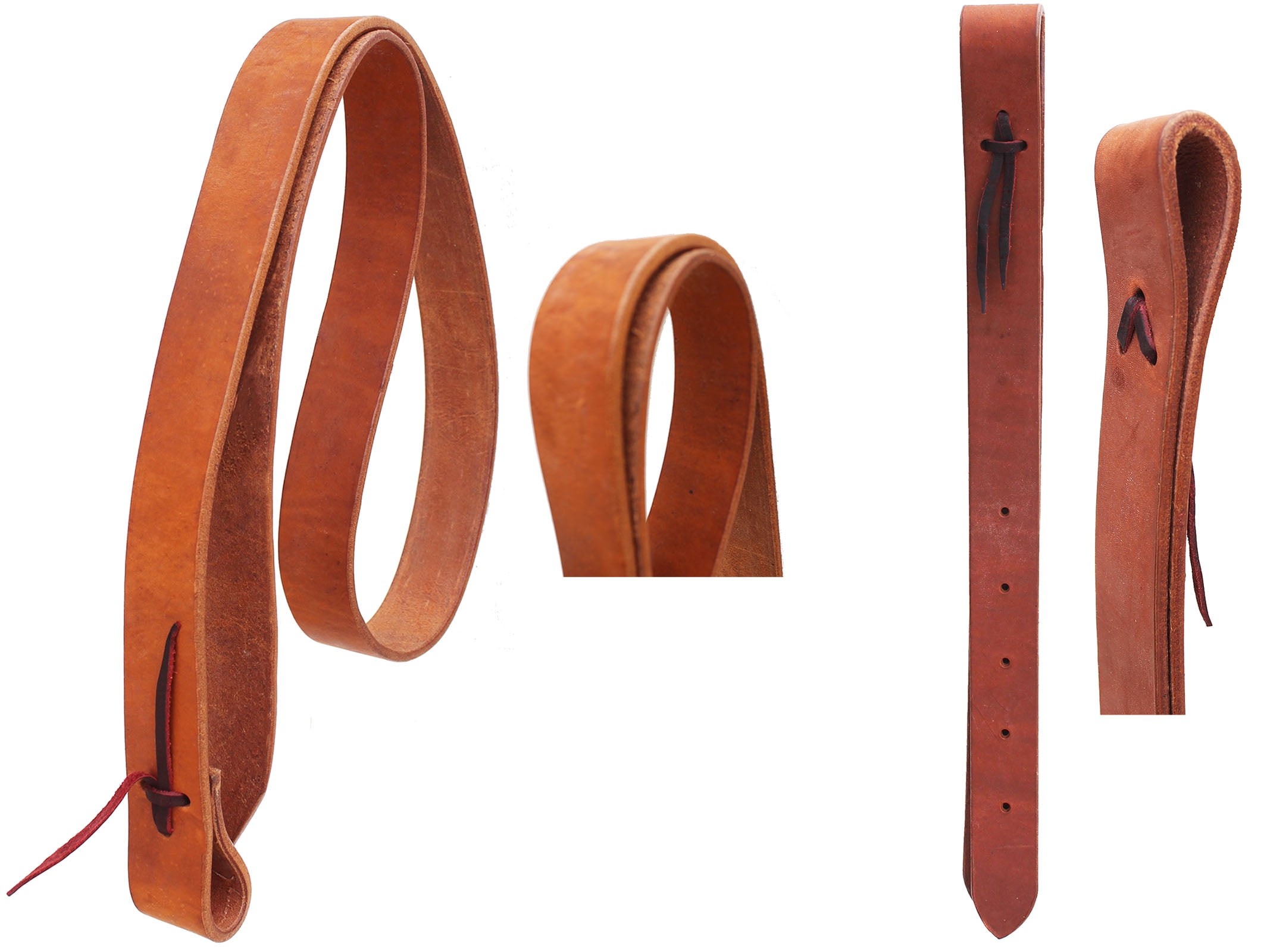 Horse Horse Amish USA Western Saddle Natural Leather Off Billet & Tie Strap Set 