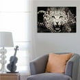 thumbnail image 3 of AatoeaX Cheetah Room Decor Leopard Canvas Wall Art Poster Paintings Black Background White Wildlife Animal Leopard Print Cheetah Pictures Artwork Aesthetic Ready to Hang for Men Bedroom Dorm, 3 of 4