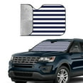 thumbnail image 2 of Yiaed Navy Blue And White Stripes Print Car Windshield Sunshade Front Auto Car Front Window Sun Shade Foldable Sun Visor Shield Cover Auto Accessories for Sedan SUV Truck-Medium, 2 of 5