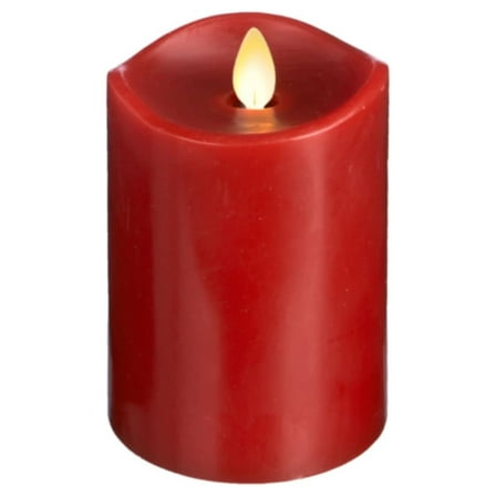 - Red LED Wax Pillar Candle, 3x5 (LLWP1003)