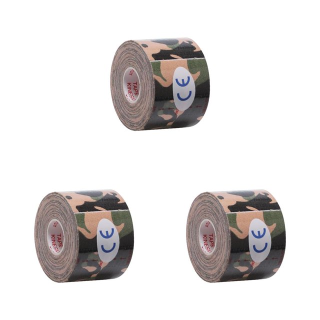 Greeniant Cinta elástica Soporte muscular Vendaje adhesivo deportivo Gimnasio Fitness Correa muscular, Camuflaje 1 5cmx5m Type1 NO1