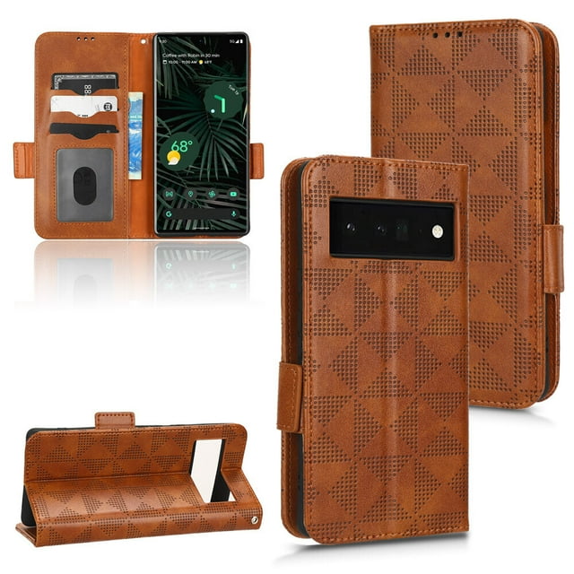 Google Pixel 6 PRO 5G Case , Leather Wallet Cover Magnetic Full Body Shockproof Stand Flip Case for Google Pixel 6 PRO 5G