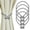 Grey, variant on Curtain Ties Tiebacks,White Magnetic Tie Backs for Curtains Holders Holdbacks Magnet Drapes Hooks,4Pcs