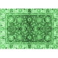 thumbnail image 1 of Ahgly Company Indoor Rectangle Oriental Emerald Green Modern Area Rugs, 7' x 9', 1 of 4