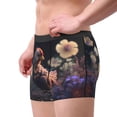 thumbnail image 2 of Yiaed White Purple Flower Chicken Print Men's Soft Cotton Boxer Shorts Breathable Boxers Underwear Moisture-Wicking Underwear Stretch Boxer Briefs for Man-Small, 2 of 5