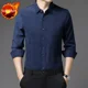 thumbnail image 3 of Camisas de hombre de pana azul lisas para hombre elegantes con cuello moda 2024 Asia original xxl tops casual normal hipster oferta, 3 of 5