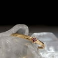 thumbnail image 2 of Engagement Ring Lab Created Princess Cut Garnet Solitaire 14k Yellow Gold Plated, 2 of 3
