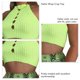 thumbnail image 4 of Top corto cruzado con cuello halter, chaleco recortado para mujer, chaleco de punto sin mangas, top corto de verano, probado profesionalmente, 4 of 5
