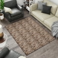 thumbnail image 4 of Ottomanson Non-Slip Washable Area Rug for Living Room Durable Low Profile Bedroom Carpet 5' x 6'6" Leopard Print Brown, 4 of 11