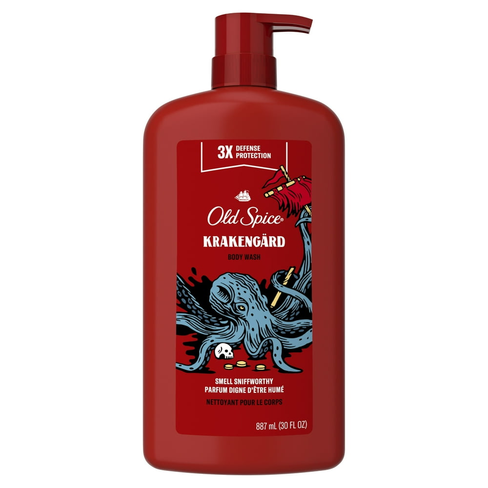 Old Spice Body Wash for Men, Krakengard, Long Lasting Lather, 30 fl Oz