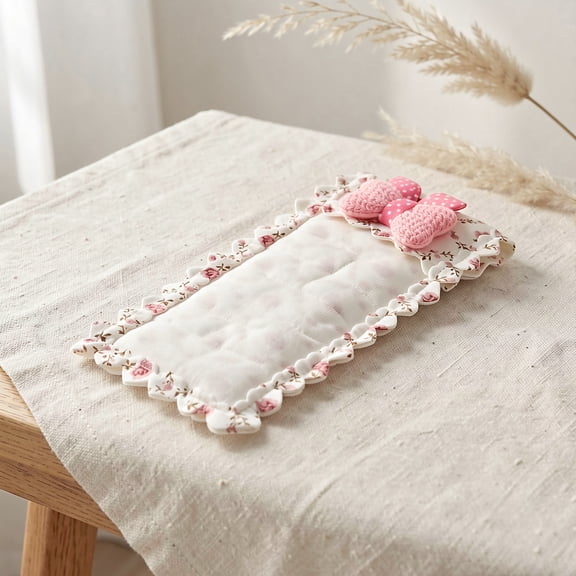 Amosfun Lace Fabric Remote Control Cover with Dust and Design, 1 Piece