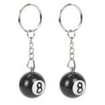 thumbnail image 3 of 6X Billiard Ball Key Chain Key Ring Happy No. 8, 3 of 7