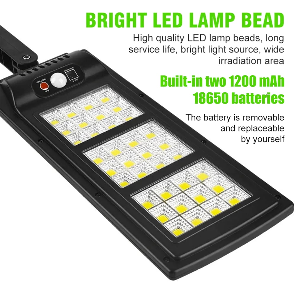 200W Solar Street Light Motion Sensor, Dusk to Dawn Solar Flood Lights Outdoor, IP65 Waterproof Solar Security Lights, LED Solar Lights for Outside Garden Yard Path Parking Lot
