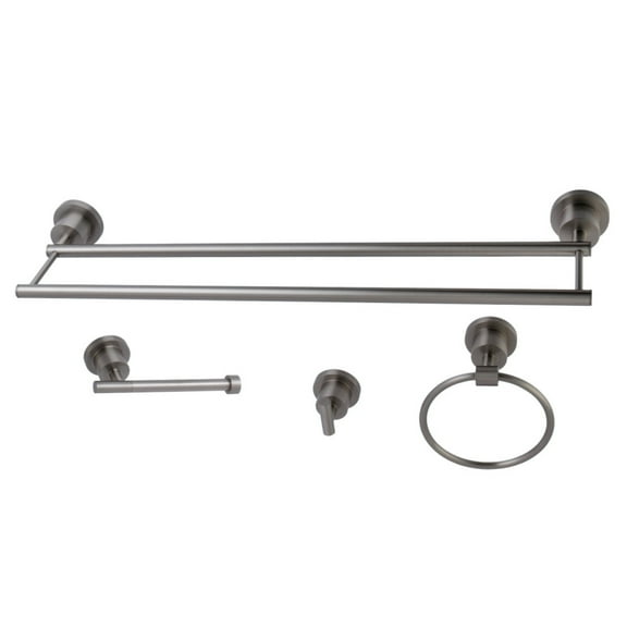 Kingston Brass BAK8213478SN 2.63 in. Bathroom Accessories Set, Brushed Nickel - 4 Piece