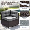 thumbnail image 6 of 7 Piece Rattan Sectional Sofa Set, Outdoor Conversation Set, All-Weather Wicker Sectional Seating Group with Cushions & Coffee Table, Morden Furniture Couch Set for Patio Deck Garden Pool, 6 of 10
