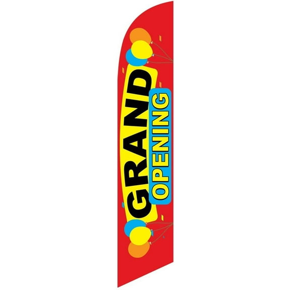 Grand Opening red Feather Banner Swooper Flag - Replacement FLAG ONLY