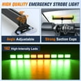 thumbnail image 4 of Nilight 162 LED Traffic Advisor Strobe Light Bar 2-in-1 Amber Green Emergency Warning Hazard Lights with Controller 4 Switchable Color 36 Flash Pattern for Trucks Cars Tow Plow, 4 of 9