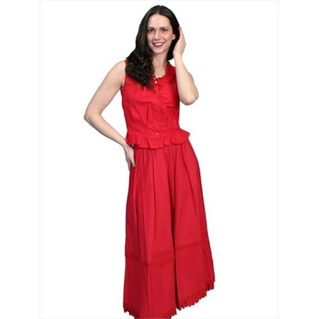 

RW501-RED-XL Rangewear 100 Percent Cotton Womens Petticoat - Red XL