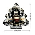 thumbnail image 5 of Elegant Metal Hanging Christmas Tree Wind Spinner - Decorative Garden Art with Concentric Circle Pattern for Festive Outdoor Decor, 5 of 5