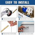 thumbnail image 2 of 12 Pcs Toilet Handle Lever Flush Replacement, Brass Universal Flush Lever Finish Handle, 2 of 5