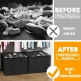 thumbnail image 3 of SpaceAid Shoe Organizer for Closet, 2 Pack, Fits 16-32 Pairs, Black, 3 of 7
