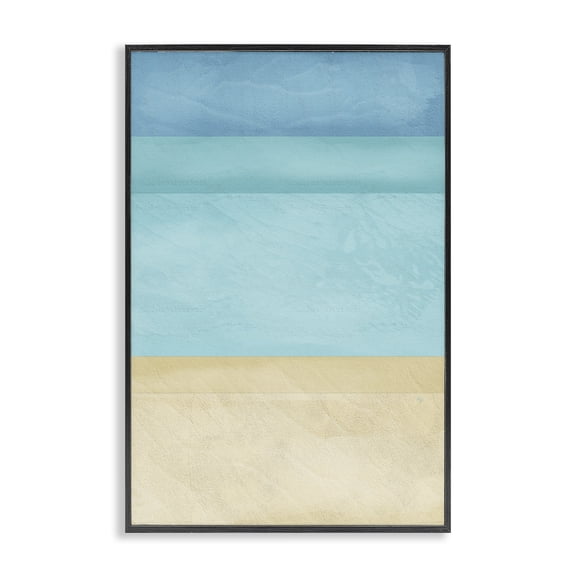 Stupell Industries Abstract Beach Coastal Color Block Black Framed Giclee Art, design by Martina Pavlova