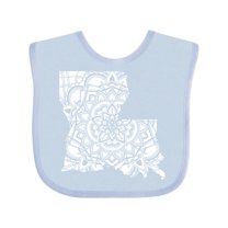 Inktastic Louisiana Silhouette Mandala Boys or Girls Baby Bib