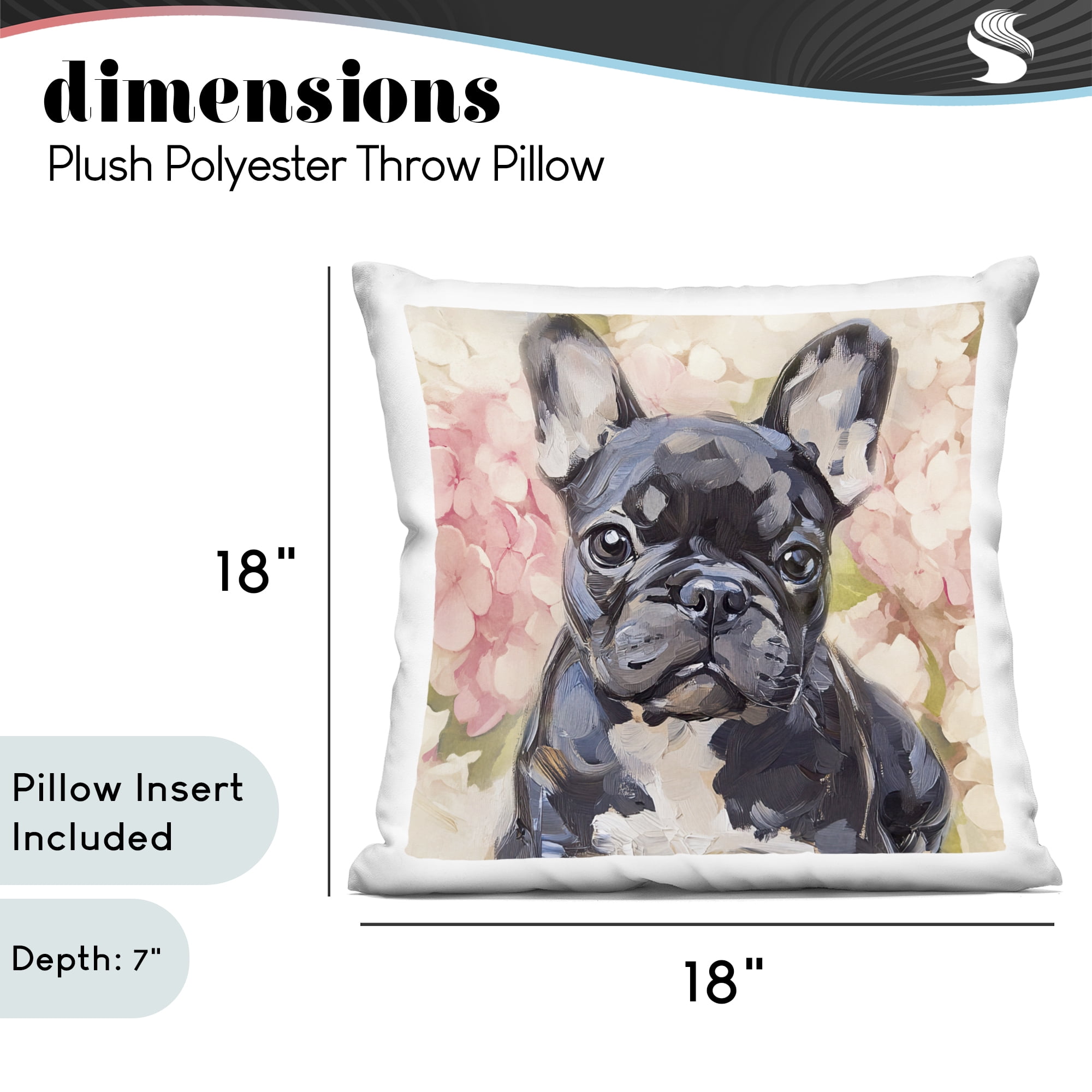 Stupell Industries Sweetest Little Bulldog Decorative Printed Throw Pillow, design by Tina LeCour