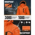 thumbnail image 2 of TACVASEN Women's Winter Waterproof Windproof Snow Ski Jackets Warm Thermal Fleece Thick Hooded Coat with Multi-Pockets for Outdoor Hiking Snowboarding Orange 2XL, 2 of 7