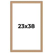 23x38 Frame Charleston Honey Brown Solid Wood Picture Frame Width 1.75 Inches | Interior Depth 0.5