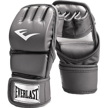 Everlast Womens 6-Ounce Leather Kickboxing Gloves, Grey